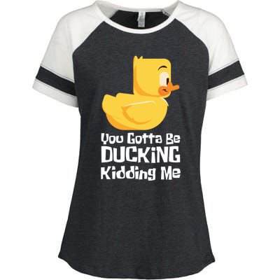 Ducking Ding I Quack Duck Chick Goose Cool Gift Enza Ladies Jersey Colorblock Tee