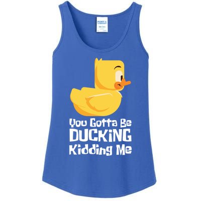 Ducking Ding I Quack Duck Chick Goose Cool Gift Ladies Essential Tank