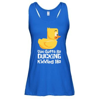 Ducking Ding I Quack Duck Chick Goose Cool Gift Ladies Essential Flowy Tank