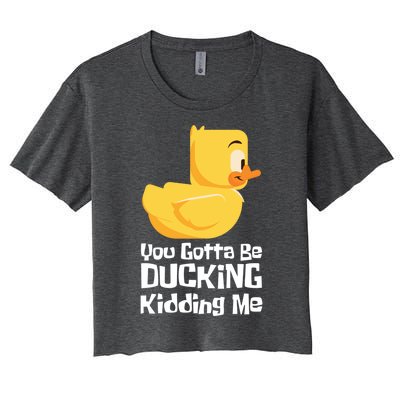 Ducking Ding I Quack Duck Chick Goose Cool Gift Women's Crop Top Tee