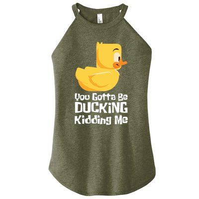 Ducking Ding I Quack Duck Chick Goose Cool Gift Women's Perfect Tri Rocker Tank