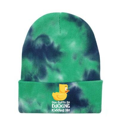 Ducking Ding I Quack Duck Chick Goose Cool Gift Tie Dye 12in Knit Beanie