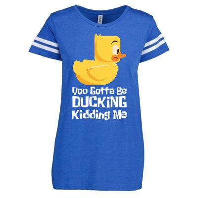 Ducking Ding I Quack Duck Chick Goose Cool Gift Enza Ladies Jersey Football T-Shirt