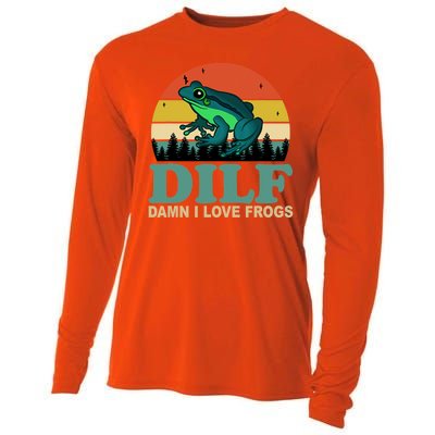 DILF Damn I Love Frogs Cooling Performance Long Sleeve Crew