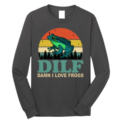 DILF Damn I Love Frogs Long Sleeve Shirt