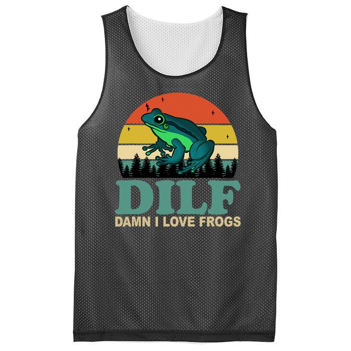 DILF Damn I Love Frogs Mesh Reversible Basketball Jersey Tank