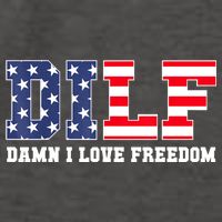 DILF Damn I Love Freedom Funny Patriotic 4th Of July Vector Backpack