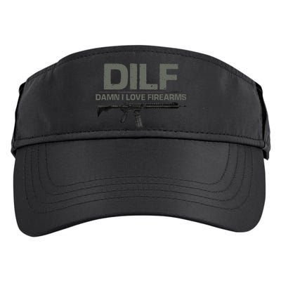 DILF Damn I Love Firearms Funny Adult Drive Performance Visor