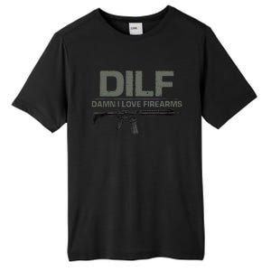 DILF Damn I Love Firearms Funny Tall Fusion ChromaSoft Performance T-Shirt