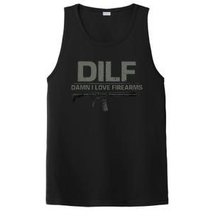 DILF Damn I Love Firearms Funny PosiCharge Competitor Tank