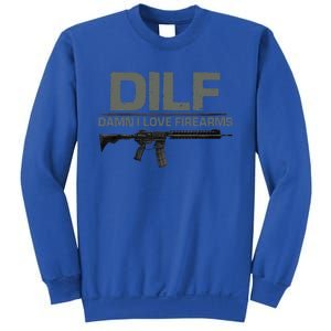 DILF Damn I Love Firearms Funny Sweatshirt