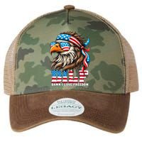 Dilf Damn I Love Freedom Eagle Mullet Funny 4th Of July Legacy Tie Dye Trucker Hat