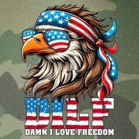 Dilf Damn I Love Freedom Eagle Mullet Funny 4th Of July Legacy Tie Dye Trucker Hat