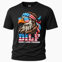 Dilf Damn I Love Freedom Eagle Mullet Funny 4th Of July Performance Shirt