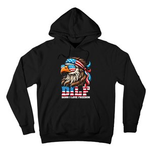 Dilf Damn I Love Freedom Eagle Mullet Funny 4th Of July Hoodie