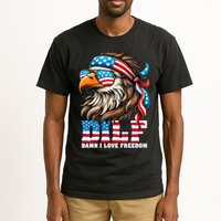 Dilf Damn I Love Freedom Eagle Mullet Funny 4th Of July Tall T-Shirt