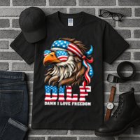 Dilf Damn I Love Freedom Eagle Mullet Funny 4th Of July Tall T-Shirt