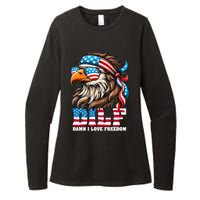 Dilf Damn I Love Freedom Eagle Mullet Funny 4th Of July Womens CVC Long Sleeve Shirt