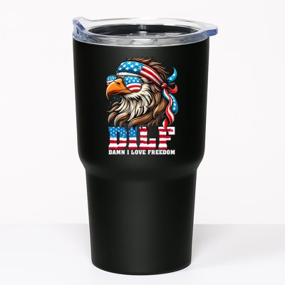 Dilf Damn I Love Freedom Eagle Mullet Funny 4th Of July Tumbler