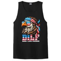 Dilf Damn I Love Freedom Eagle Mullet Funny 4th Of July PosiCharge Competitor Tank