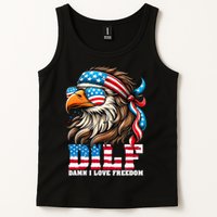 Dilf Damn I Love Freedom Eagle Mullet Funny 4th Of July Tank Top