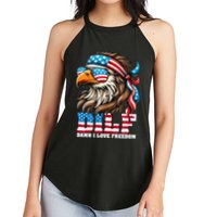 Dilf Damn I Love Freedom Eagle Mullet Funny 4th Of July Women's Perfect Tri Rocker Tank