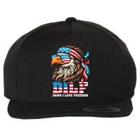 Dilf Damn I Love Freedom Eagle Mullet Funny 4th Of July Wool Snapback Cap