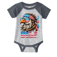 Dilf Damn I Love Freedom Eagle Mullet Funny 4th Of July Infant Baby Jersey Bodysuit