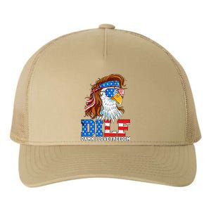 Dilf Damn I Love Freedom Eagle Patriotic 4th Of July Yupoong Adult 5-Panel Trucker Hat