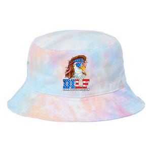 Dilf Damn I Love Freedom Eagle Patriotic 4th Of July Tie Dye Newport Bucket Hat