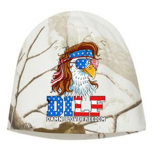 Dilf Damn I Love Freedom Eagle Patriotic 4th Of July Kati - Camo Knit Beanie