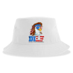 Dilf Damn I Love Freedom Eagle Patriotic 4th Of July Sustainable Bucket Hat