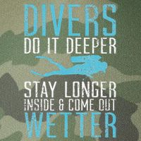 Divers do it deeper stay longer inside Legacy Tie Dye Trucker Hat
