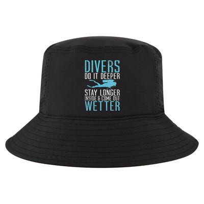 Divers do it deeper stay longer inside Cool Comfort Performance Bucket Hat