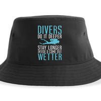 Divers do it deeper stay longer inside Sustainable Bucket Hat