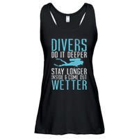 Divers do it deeper stay longer inside Ladies Essential Flowy Tank