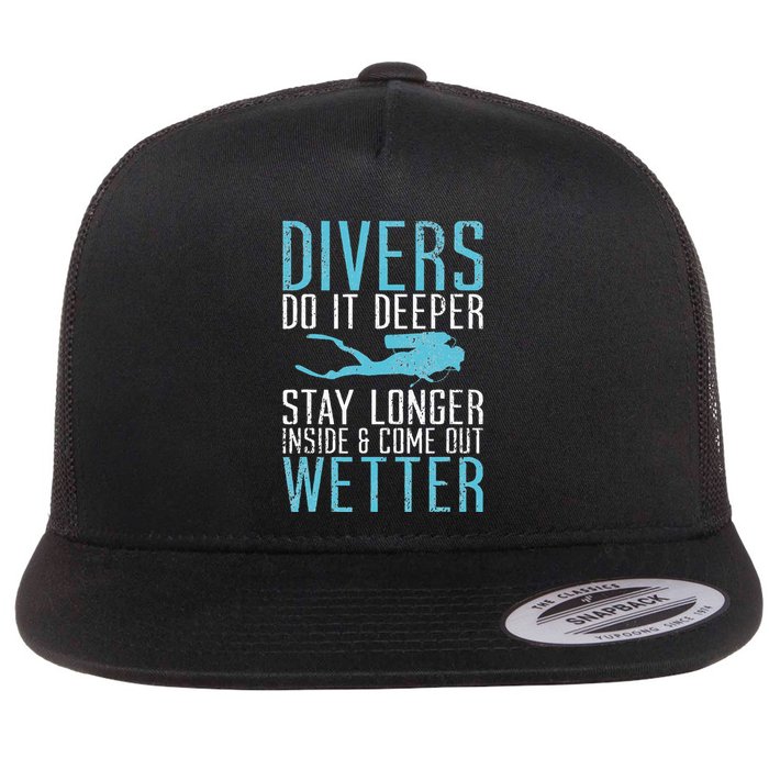 Divers do it deeper stay longer inside Flatbill Hat