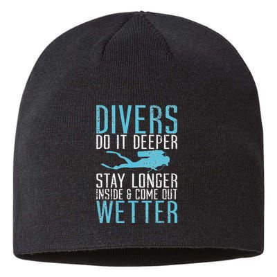 Divers do it deeper stay longer inside Sustainable Beanie