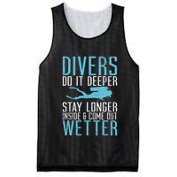 Divers do it deeper stay longer inside Mesh Reversible Basketball Jersey Tank