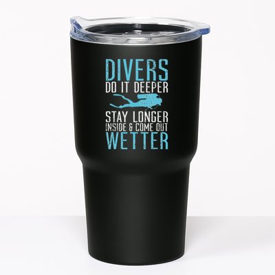 Divers do it deeper stay longer inside Tumbler