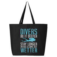 Divers do it deeper stay longer inside 25L Jumbo Tote