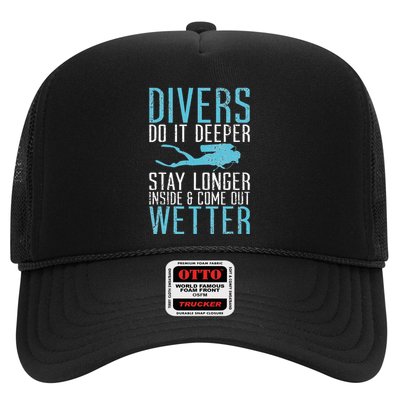 Divers do it deeper stay longer inside Trucker Hat