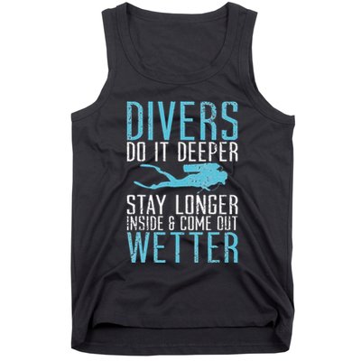Divers do it deeper stay longer inside Tank Top