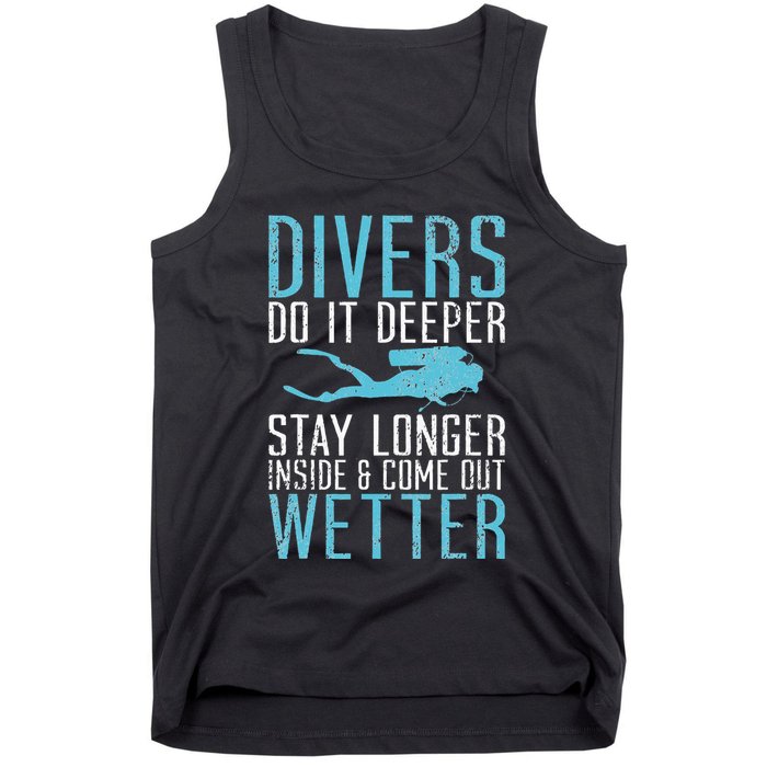 Divers do it deeper stay longer inside Tank Top