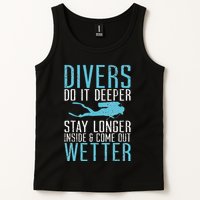 Divers do it deeper stay longer inside Tank Top