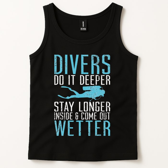 Divers do it deeper stay longer inside Tank Top