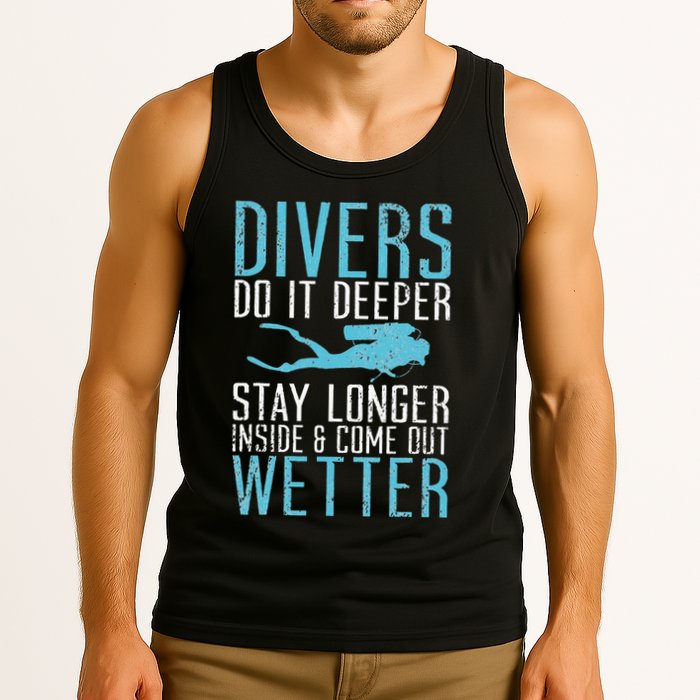 Divers do it deeper stay longer inside Tank Top