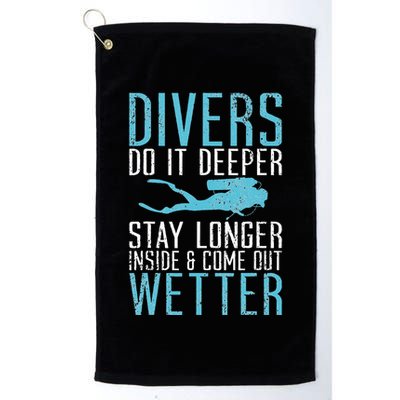 Divers do it deeper stay longer inside Golf Towel
