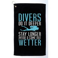 Divers do it deeper stay longer inside Golf Towel