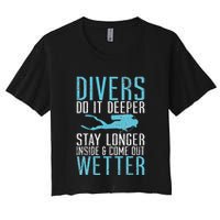 Divers do it deeper stay longer inside Crop Top